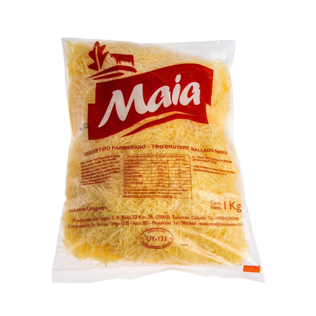 Rallado Parmesano Gruyere 1kg hebra